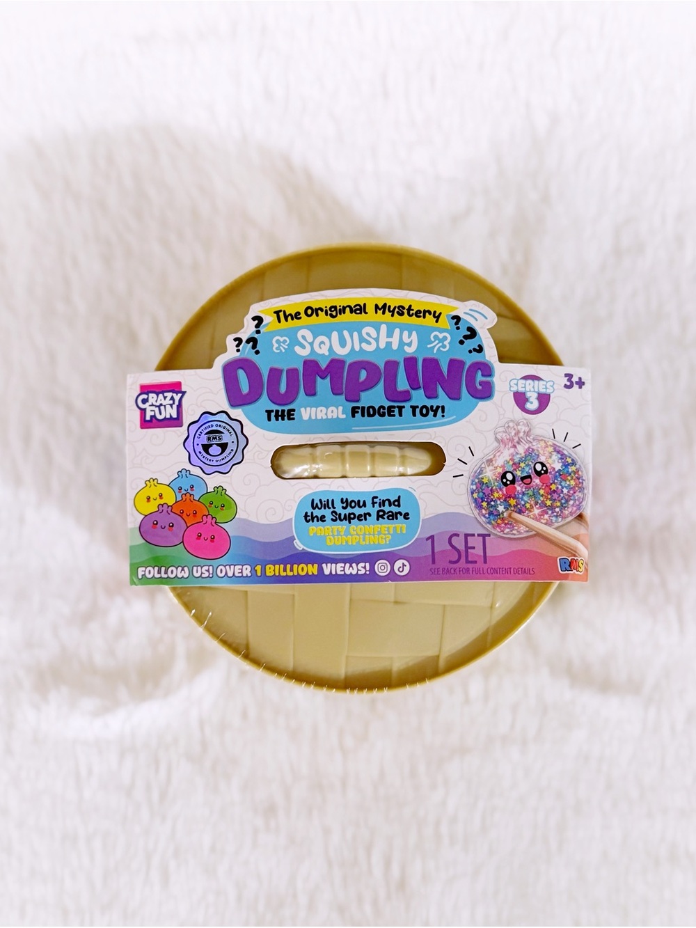 Crazy Fun RMS Squishy Dumpling SUPER RARE PARTY CONFETTI DUMPLING